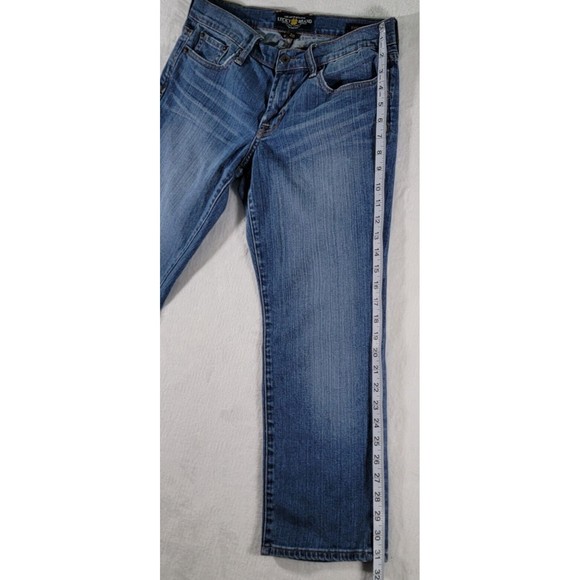 Lucky Brand Sweet N Crop Size 28 Blue Denim Mid-Rise Straight Leg Women's Jeans - Picture 15 of 16